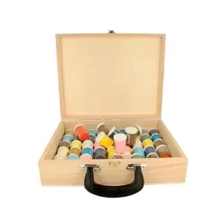 Caja maletín de madera