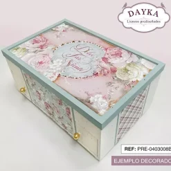 Caja Maquillaje + Tela Prediseñada Dayka