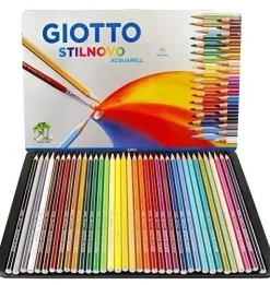 Caja Metálica 36 Lápices Acuarelables Stilnovo Acquarell Giotto