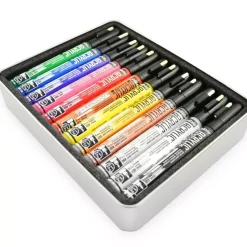 Caja Metálica 12 Rotuladores Acrilic Marker Pebeo 1.2mm