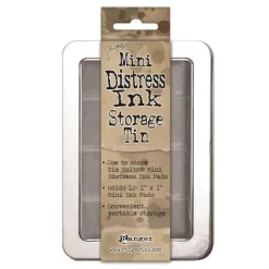 Caja metálica para guardar mini tintas Distress Tim Holtz Ranger