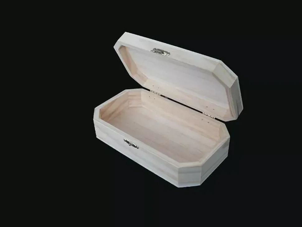 Caja octogonal de madera