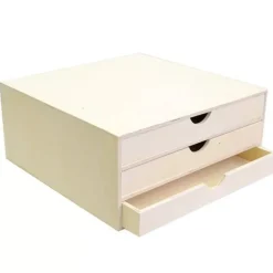 Caja organizadora de tres cajones