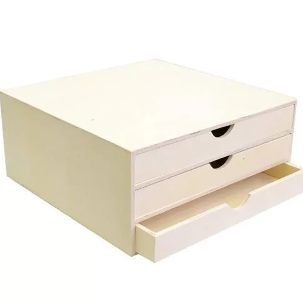 Caja organizadora de tres cajones