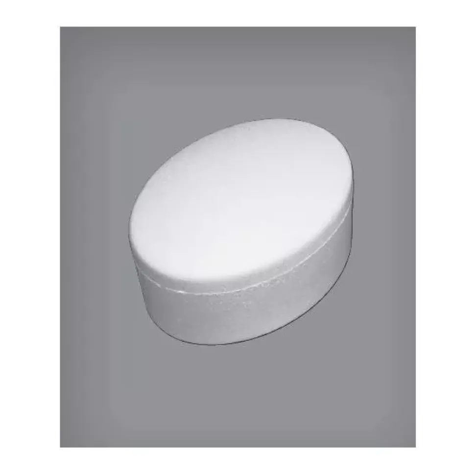 Caja Ovalada de Porexpán 15,5x11,5x8 cm.