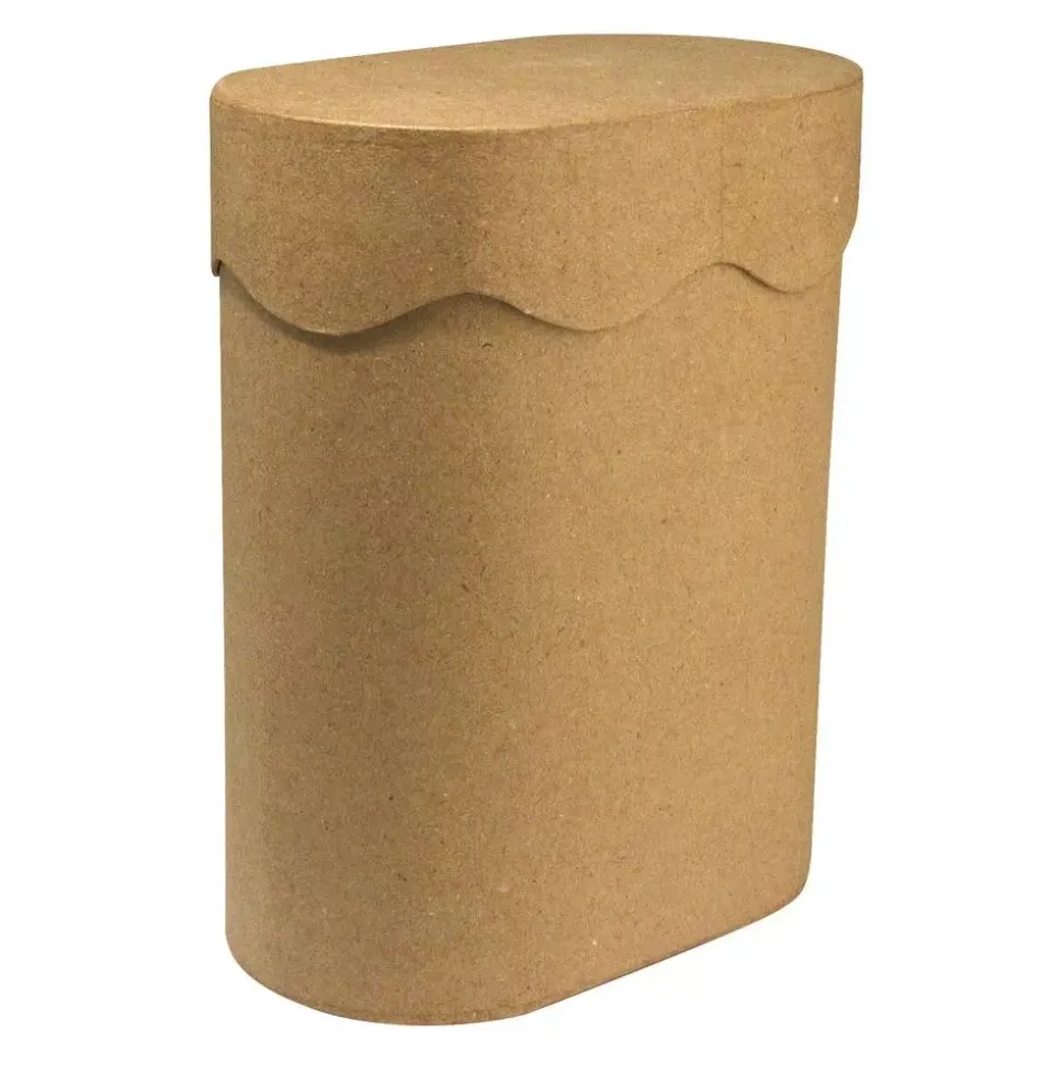 Caja ovalada olas de papel maché Rayher