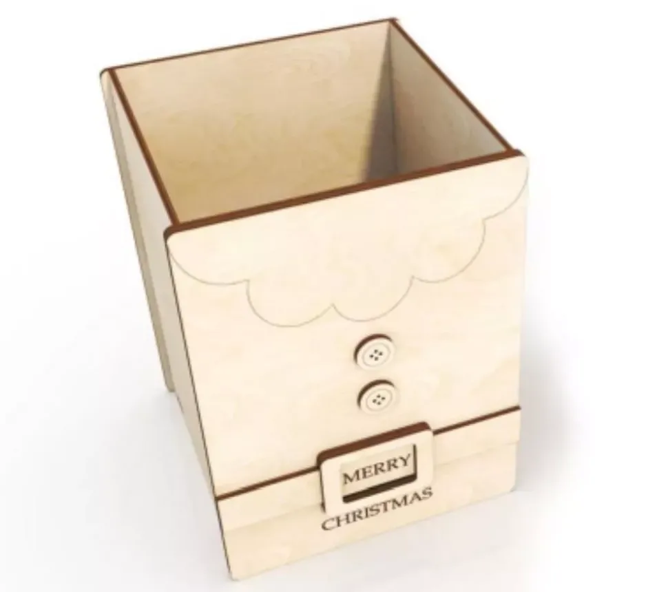 Caja Papá Noel Artiwood 20x15cm