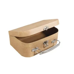 Caja Papel Maché con Cierre y Asa Metálica Rayher