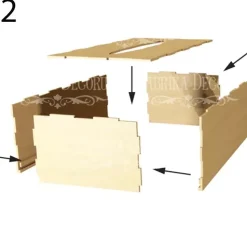 Caja para pañuelos en DM