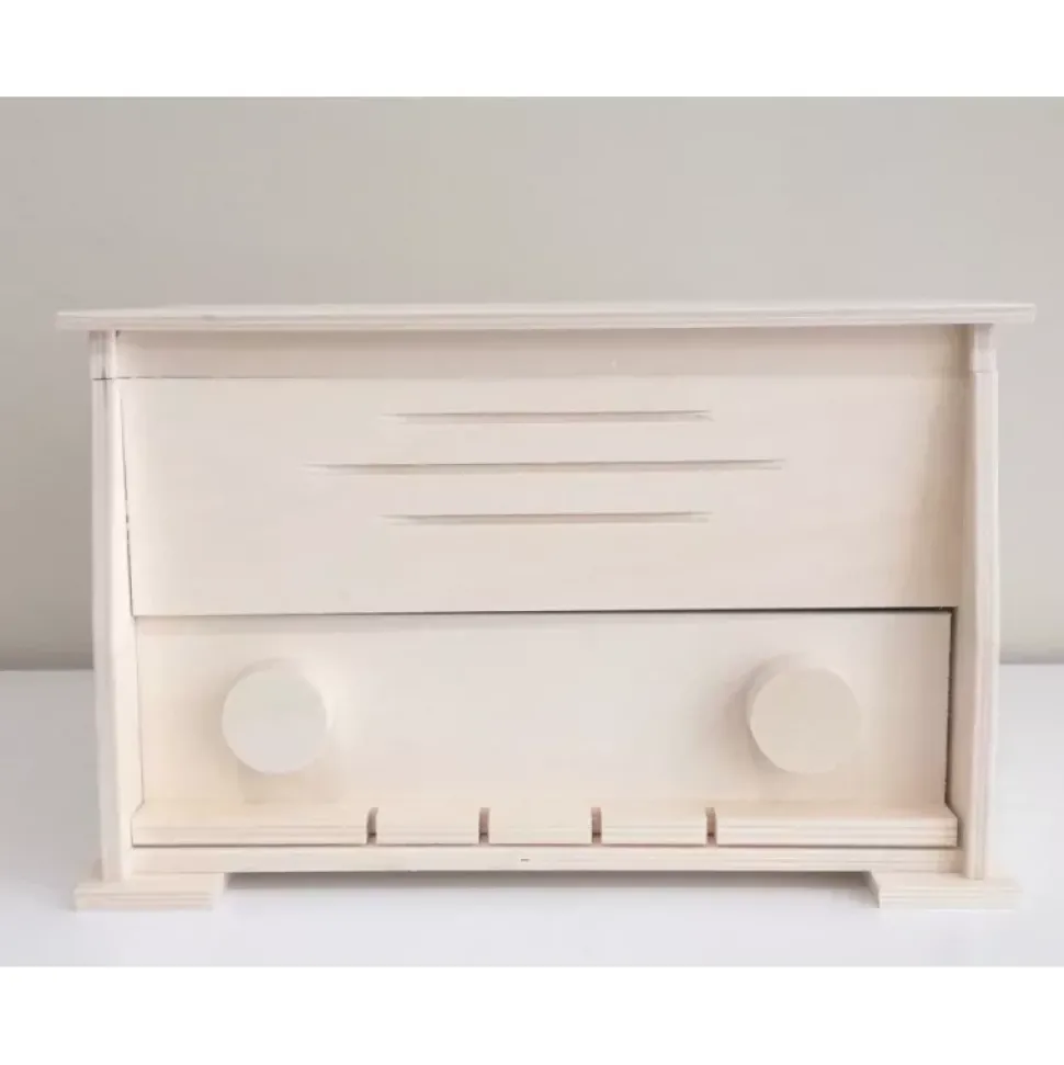 Caja radio de madera