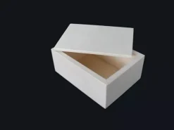 Caja rectangular de chopo con tapa