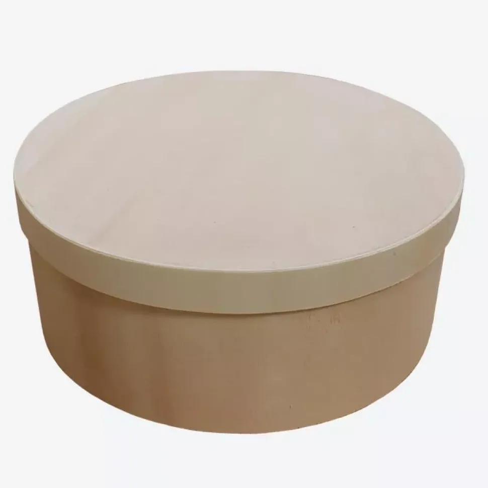 Caja redonda madera de chopo Artiwood 20,5x8cm