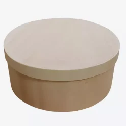 Caja redonda madera de chopo Artiwood 22,5x9cm