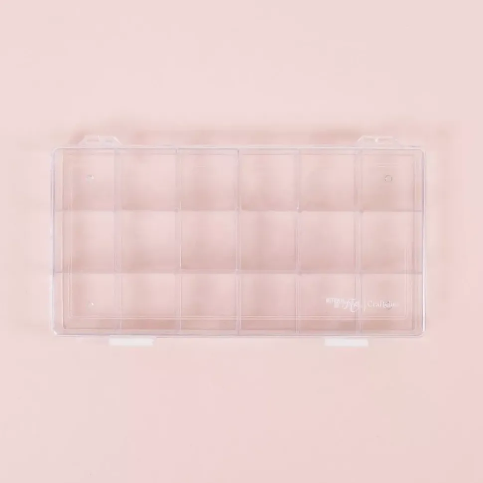 Caja Transparente con 18 Compartimentos Craftelier