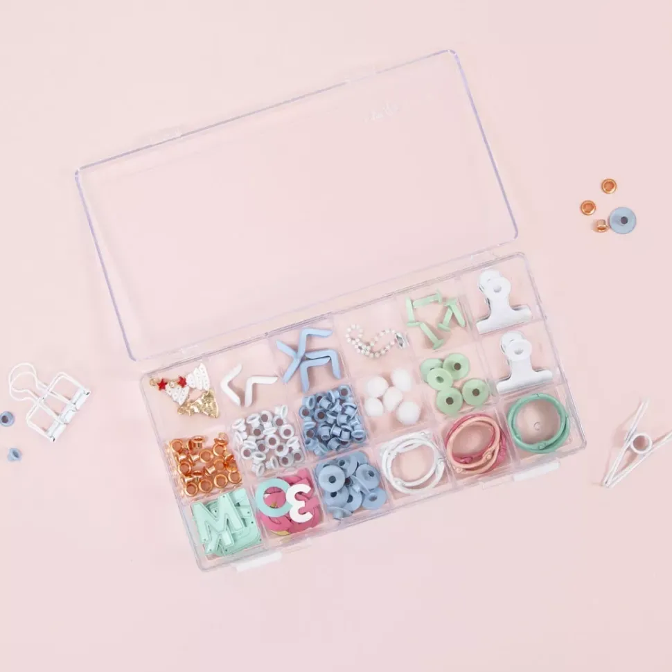 Caja Transparente con 18 Compartimentos Craftelier