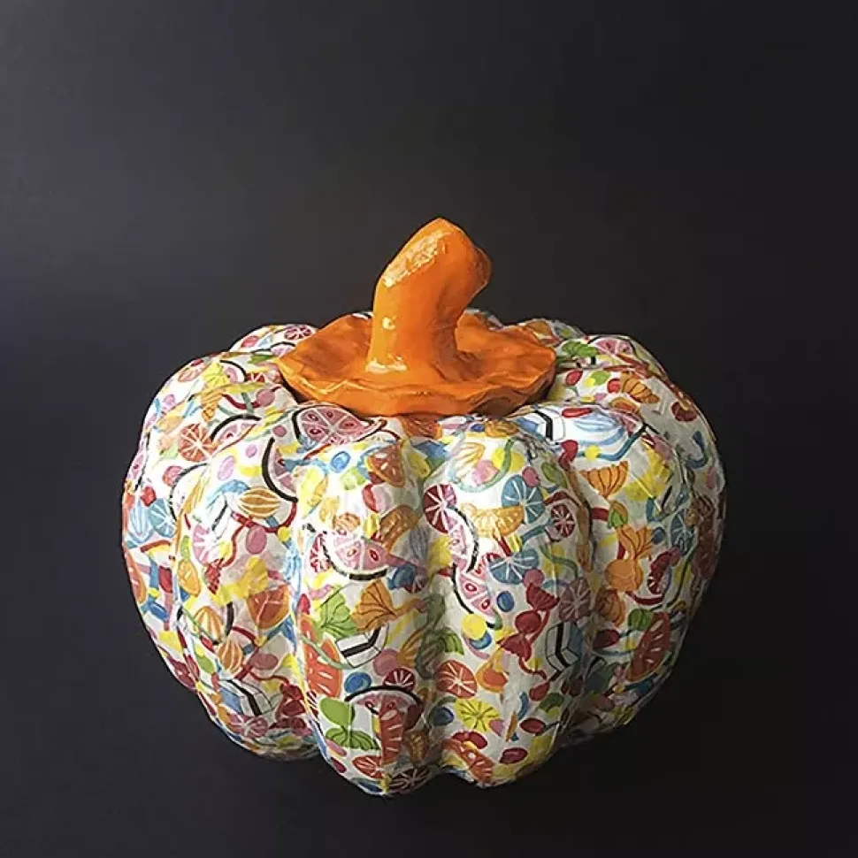 Calabaza de Papel Maché Décopatch