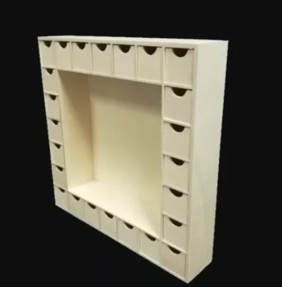 Calendario Advento 24 Cajones Artiwood 35x35cm