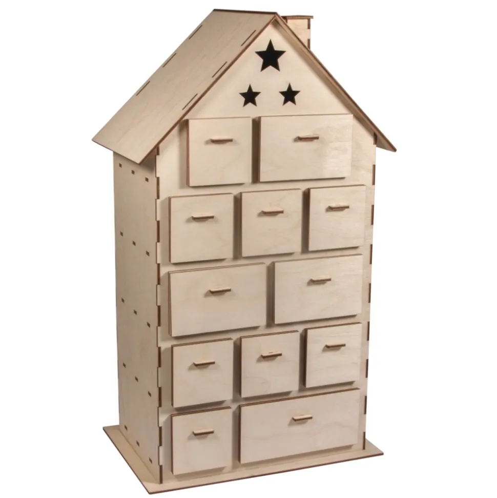Calendario de Adviento Casa con estrellas Rayher