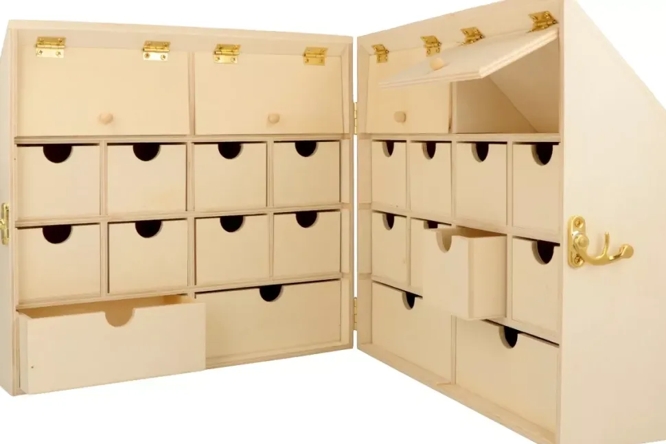 Calendario de Adviento de madera Casa con ático Artemio