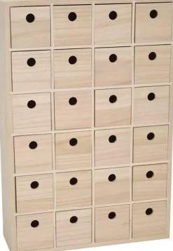 Calendario de Adviento Rectangular 24 Cajones Artemio