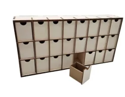 Calendario de Adviento rectangular 24 cajones Artemio