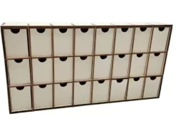 Calendario de Adviento rectangular 24 cajones Artemio