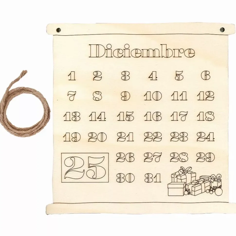 Calendario Diciembre de Madera Artis Decor