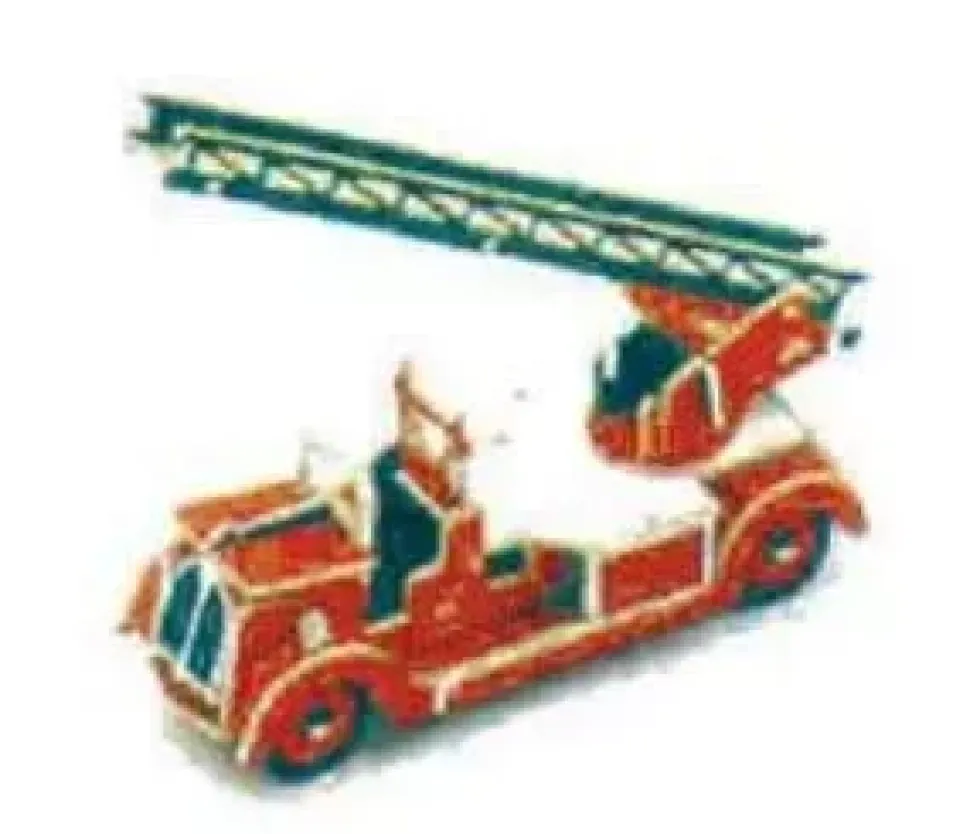 Camión de Bomberos Clásico-22 Kits Recortables Serigrafiados de Marquetería 4010-22