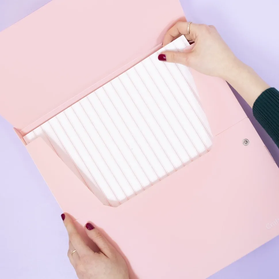 Carpeta con Profundidad para Papeles Rosa Craftelier 30x30cm