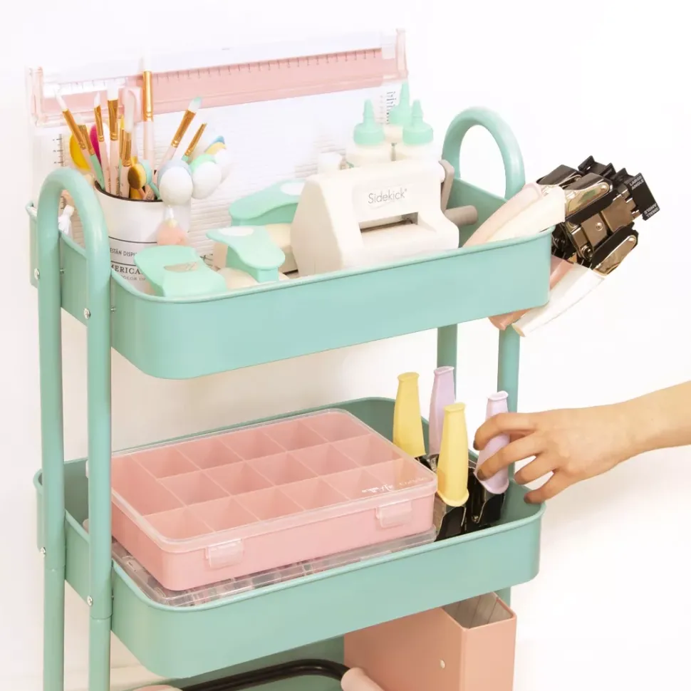 Carrito Con 3 Bandejas Aqua Craftelier