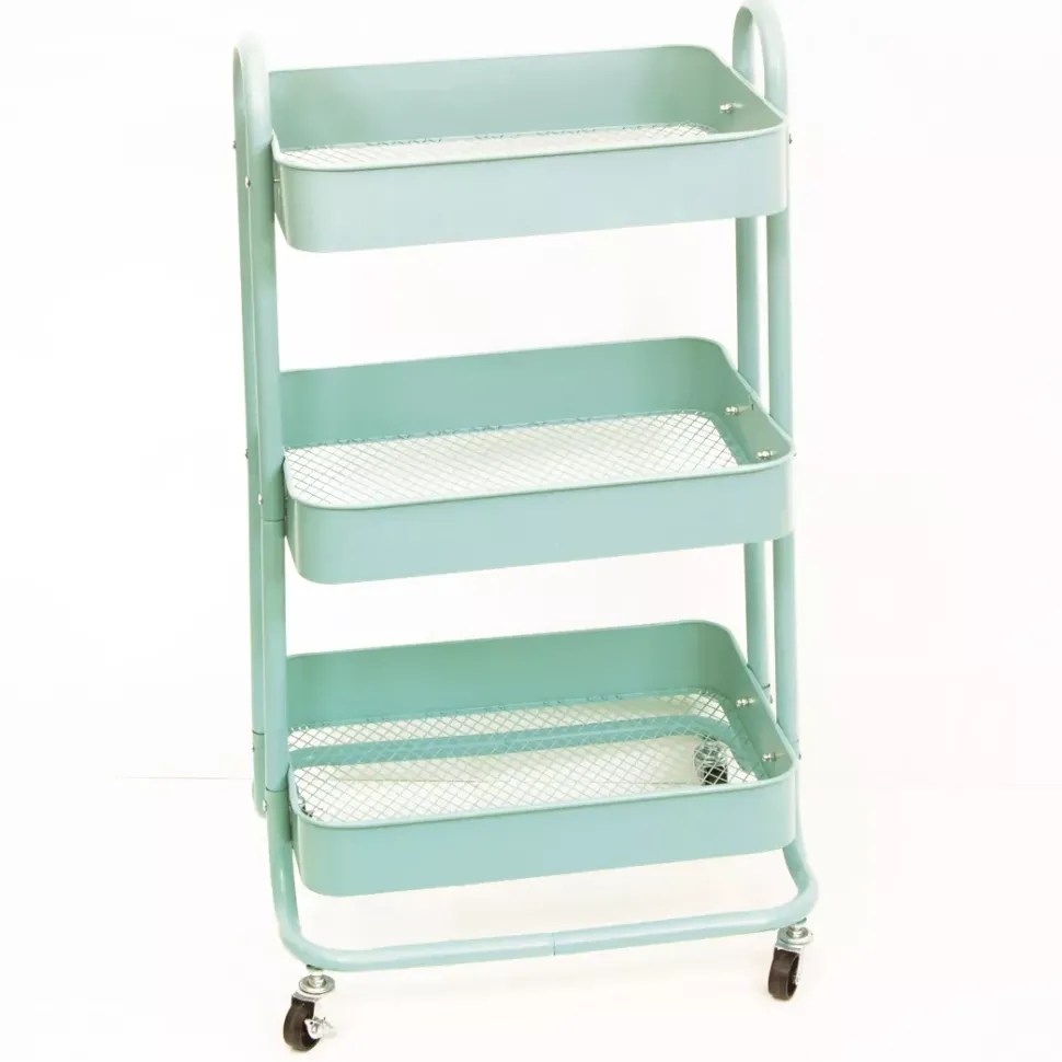 Carrito Con 3 Bandejas Aqua Craftelier