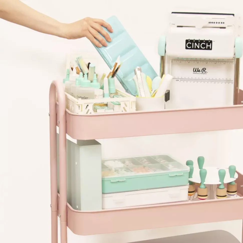 Carrito Con 3 Bandejas Rosa Craftelier 60cm