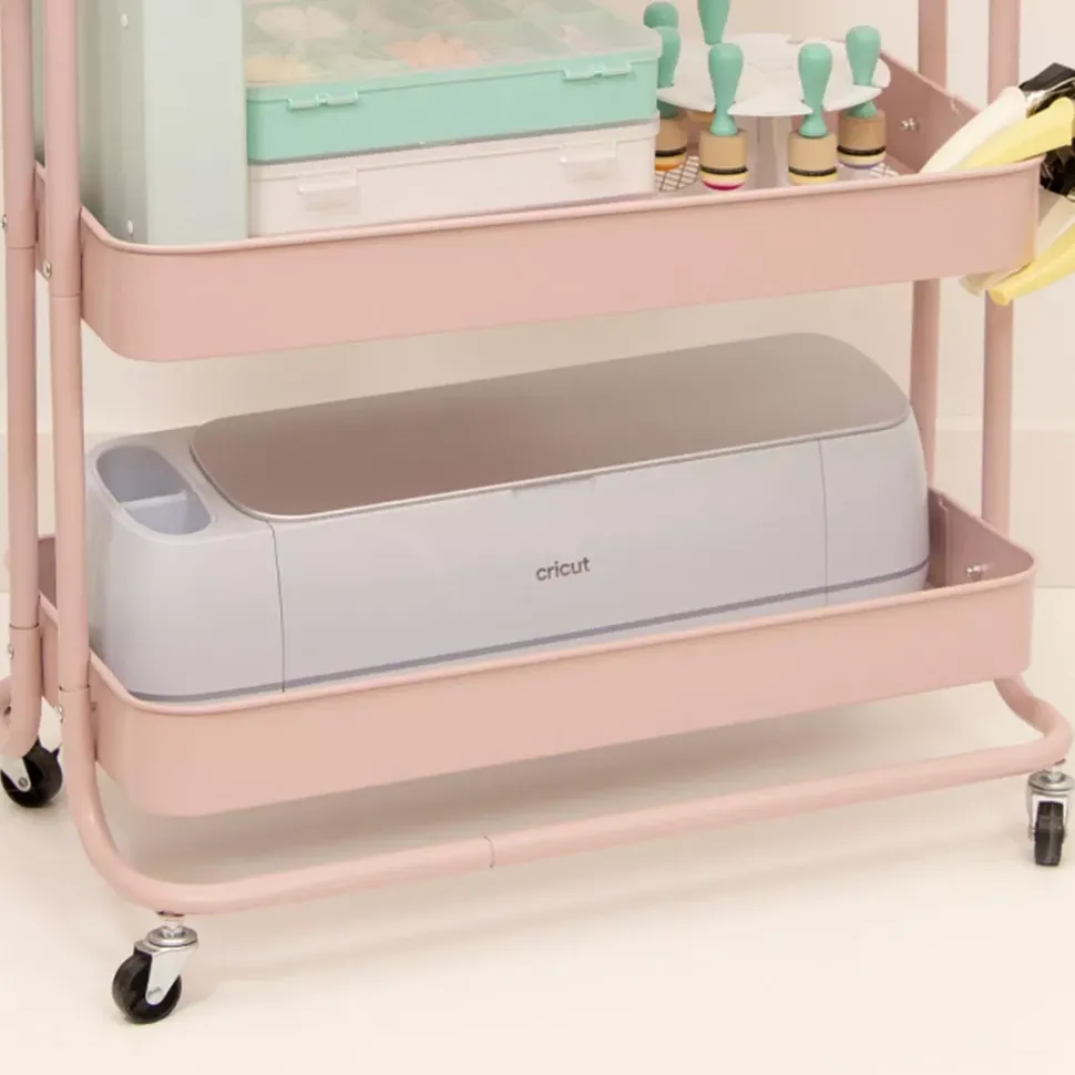 Carrito Con 3 Bandejas Rosa Craftelier 60cm