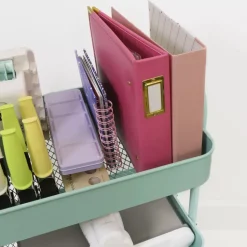 Carrito Con 3 Bandejas Turquesa Craftelier 60cm