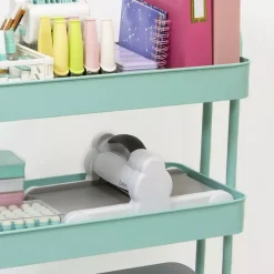 Carrito Con 3 Bandejas Turquesa Craftelier 60cm