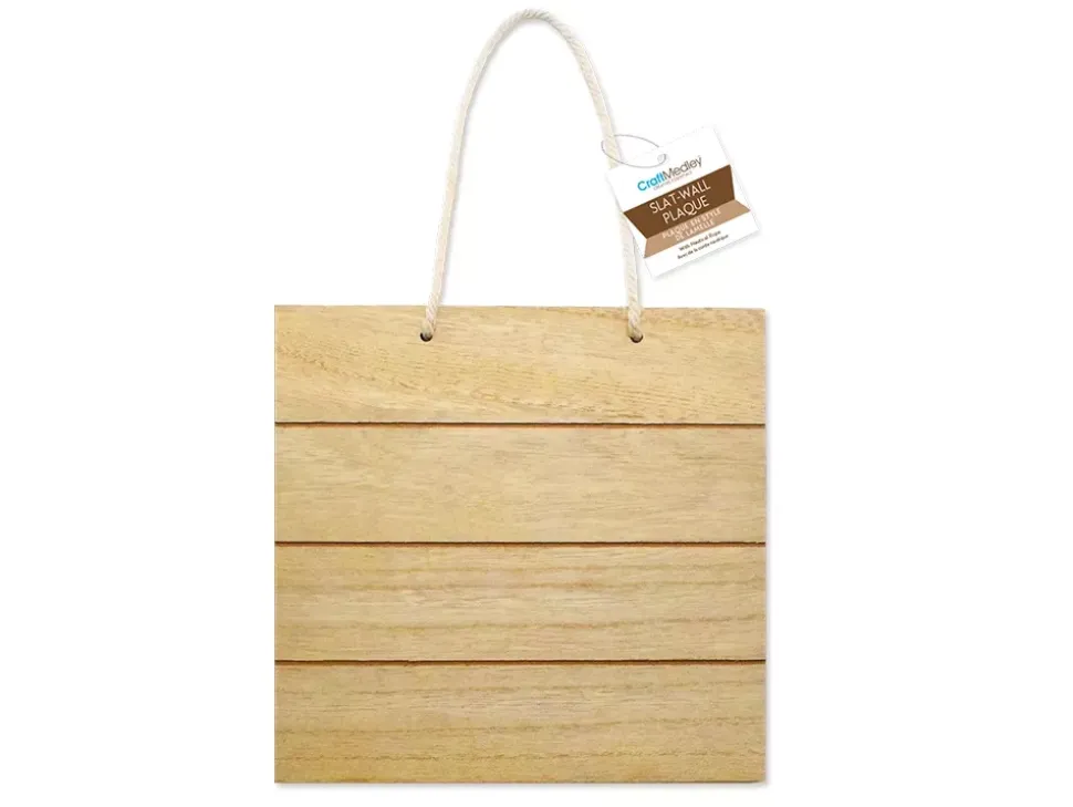 Cartel de Madera de Listones Cuadrado MultiCraft 40cm