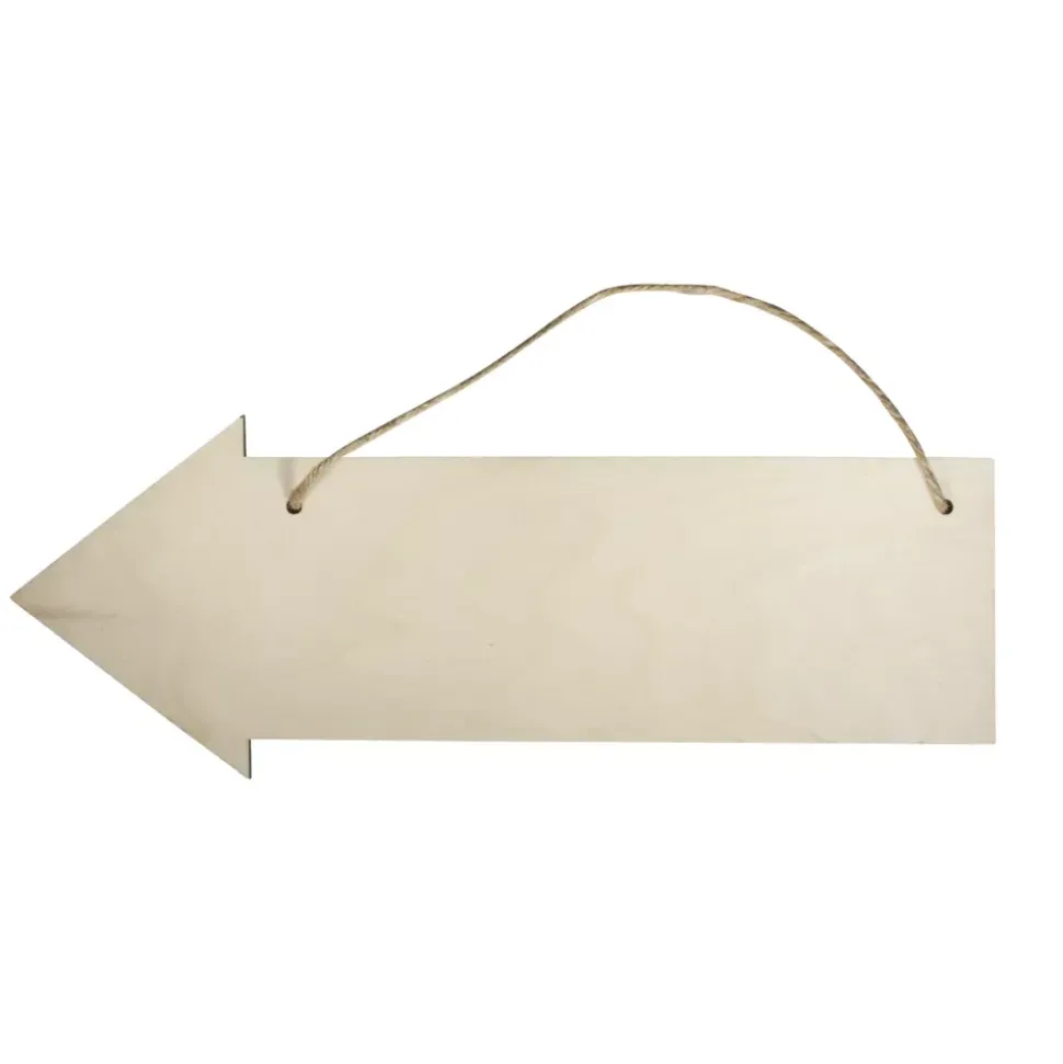 Cartel de madera Flecha