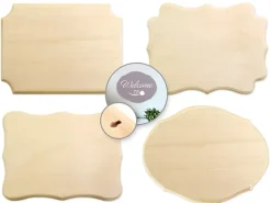 Cartel de Madera Para Colgar Pequeño Esquinas Decoradas MultiCraft