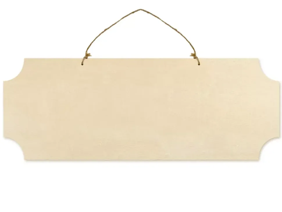 Cartel de Madera Para Colgar Rectangular MultiCraft
