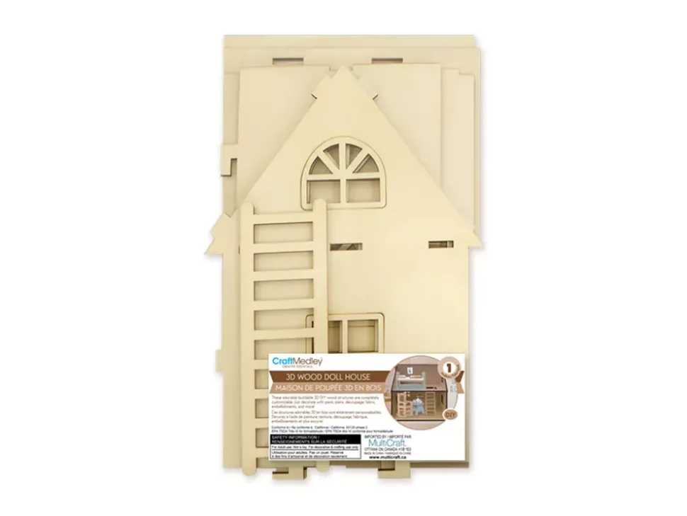 Casa de Muñecas de Madera Abierta MultiCraft