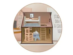 Casa de Muñecas de Madera Abierta MultiCraft