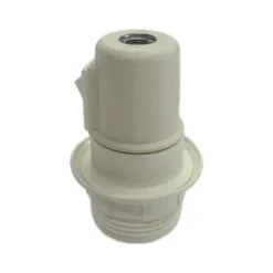 Casquillo blanco con interruptor