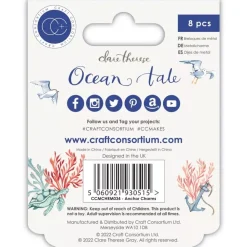 Charms Metálicos Anchors Ocean Tale Craft Consortium