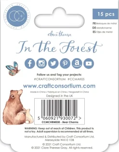 Charms Metálicos Bear In The Forest Craft Consortium