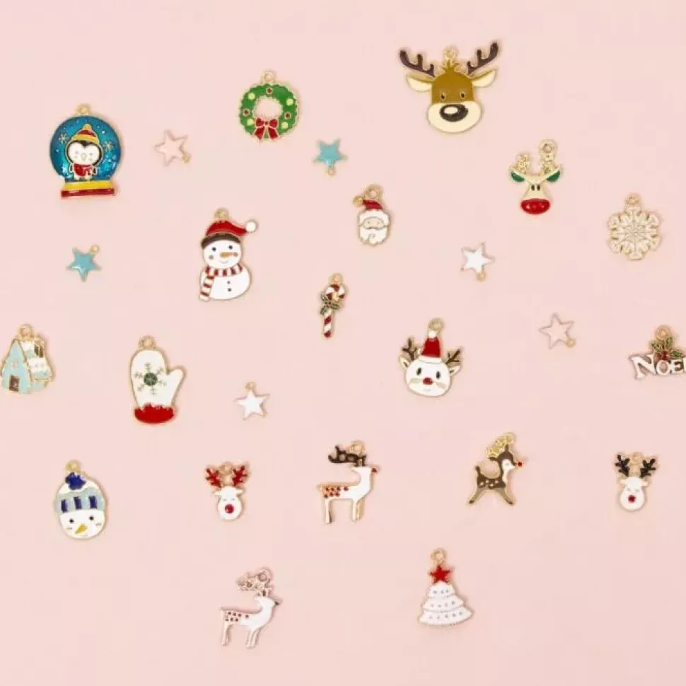 Charms Metálicos Bola de Nieve Craftelier