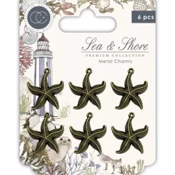 Charms Metálicos Estrellas de Mar Sea and Shore Craft Consortium