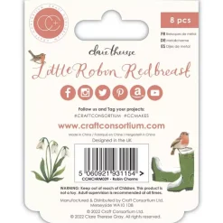 Charms Metálicos Little Robin Redbreast Craft Consortium