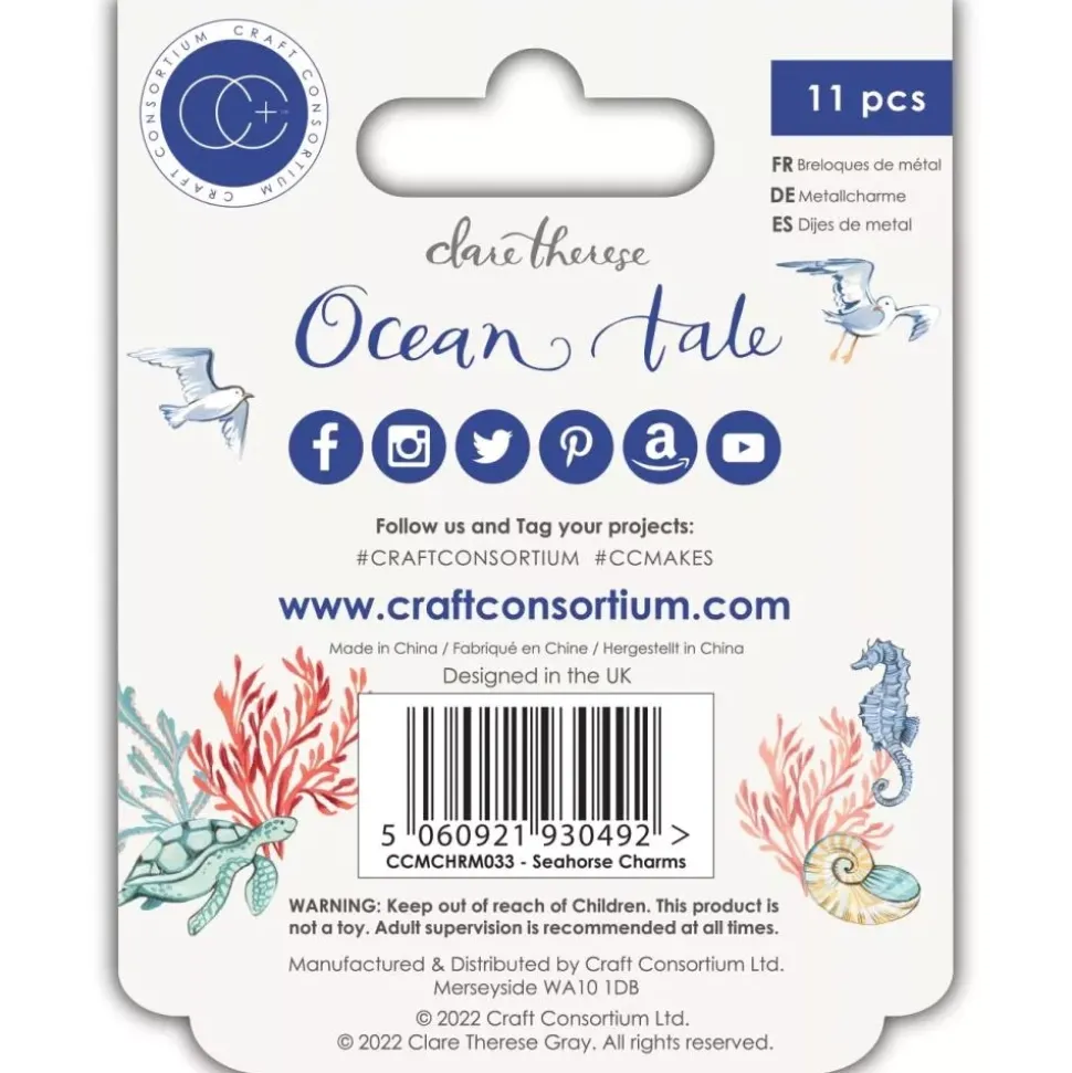Charms Metálicos Seahorse Ocean Tale Craft Consortium