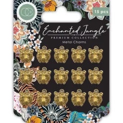 Charms Metálicos Tiger Enchanted Jungle Craft Consortium