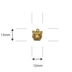 Charms Metálicos Tiger Enchanted Jungle Craft Consortium